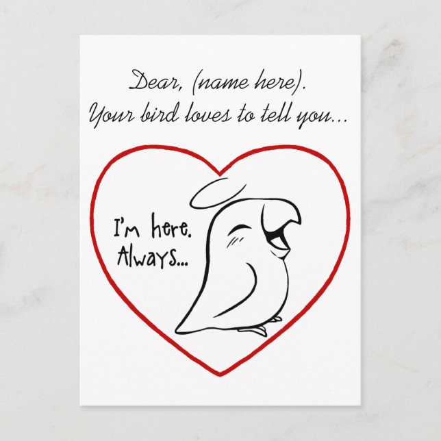 Cartão Postal Sempre no meu coração (Frente)
