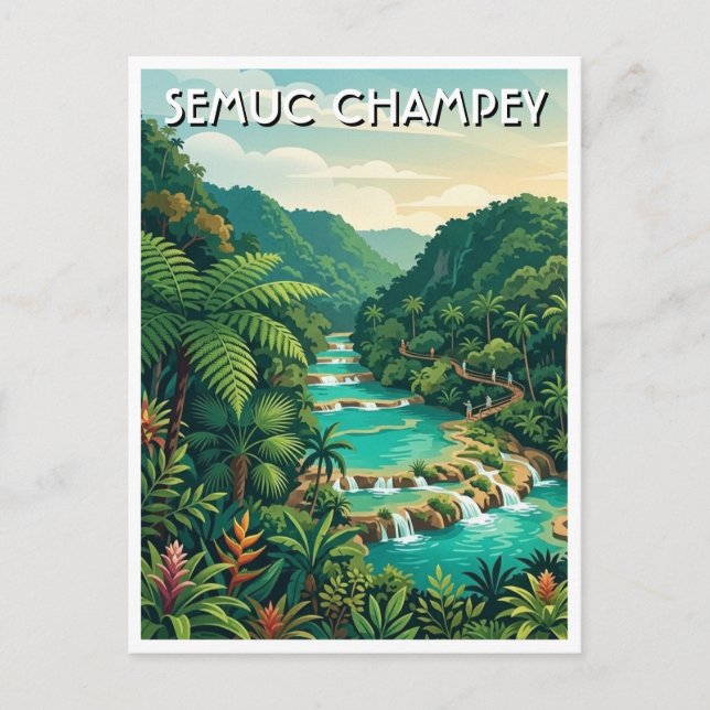 Cartão Postal Semuc Champey Guatemala Viagem (Frente)