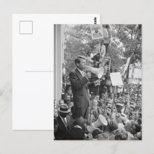 Cartão Postal Senador Robert Kennedy em Campanha para Presidente