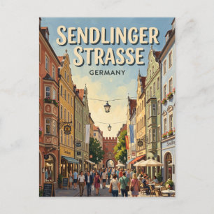 Cartão Postal Sendlinger Straße Munique Alemanha