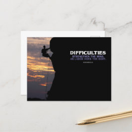 Cartão Postal Sêneca Inspirational Cote "Dificuldades"