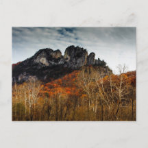 Seneca Rocks em outono, Virgínia Ocidental