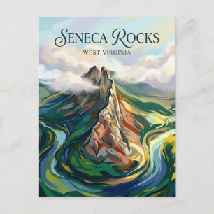 Cartão Postal Seneca Rocks Virgínia Ocidental