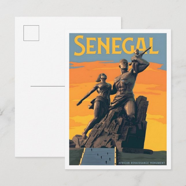 Cartão Postal Senegal Viagens Antigas  (Frente/Verso)