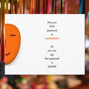 Cartão Postal Senha de Wifi Criativa e Divertida Citação Piada H
