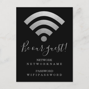 Cartão Postal Senha Wifi e Rede Personalizada