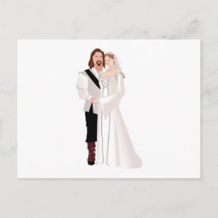 Cartão Postal Senhor e Senhora medievais