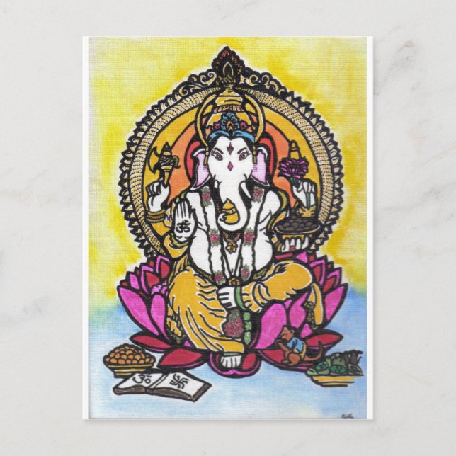Cartão Postal Senhor Ganesha (Frente)