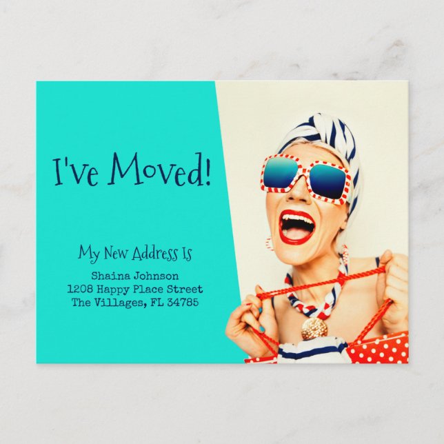 Cartão Postal Senhora da Praia Engraçada, mudei-me (Frente)