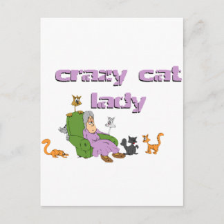 Cartão Postal Senhora de Gato Louca