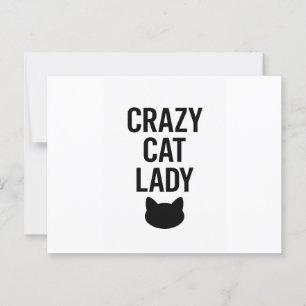 Cartão Postal Senhora de Gato Louca - Presente de Gato Engraçado