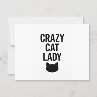 Cartão Postal Senhora de Gato Louca - Presente de Gato Engraçado