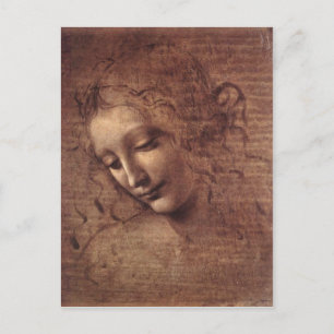 Cartão Postal Senhora do cabelo Disheveled