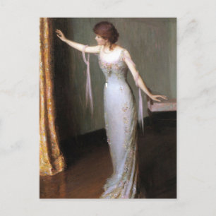 Cartão Postal Senhora em um vestido noturno de Lilla Cabot Perry