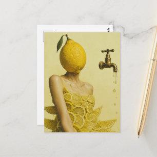 Cartão Postal Senhora Limão Surreal