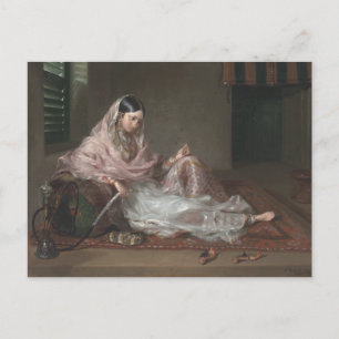 Cartão Postal Senhora muçulmana Reclining Francesco Renaldi