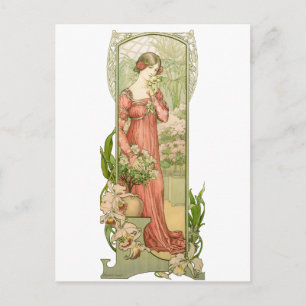 Cartão Postal Senhora na estufa