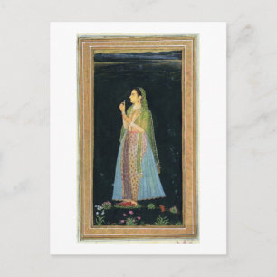 Cartão Postal Senhora segurando uma flor, do Pequeno Álbum do P