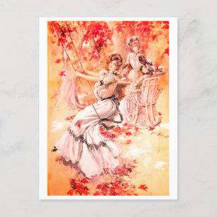 Cartão Postal Senhoras no Parque