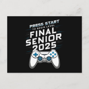 Cartão Postal Sênior 2025 Turma de 2025 Jogador Video Games