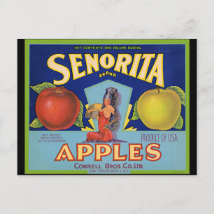 Cartão Postal Senorita Apples São Francisco
