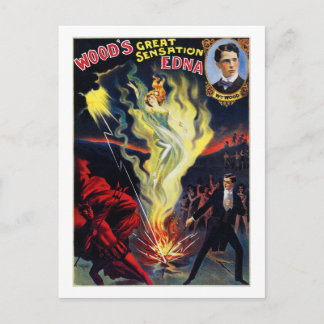 Cartão Postal Sensação de madeira "Edna"