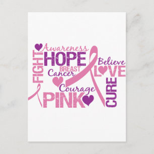 Cartão Postal Sensibilização do Cancer da Mama