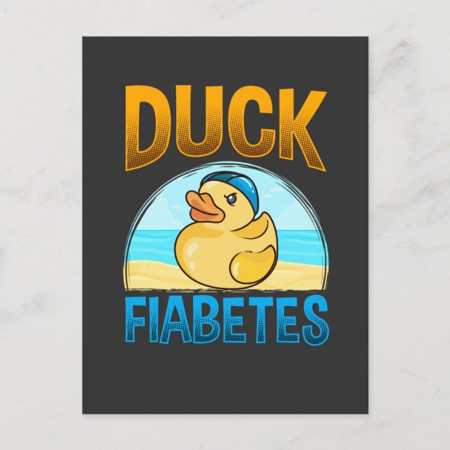 Cartão Postal Sensibilização para a Diabetes Saúde Médica Diabét (Frente)