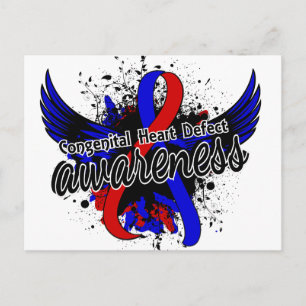 Cartão Postal Sensibilização para os Defeitos Cardíacos Cong