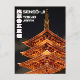 Cartão Postal sensoji temple tokyo postcard - japan postcard