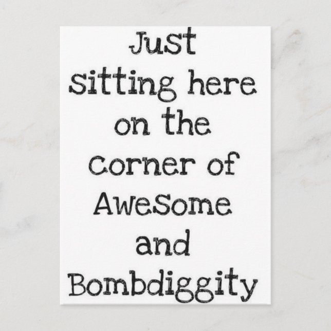 Cartão Postal Sentado aqui (Frente)