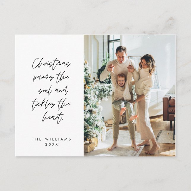 Cartão Postal Sentimental, Feliz Natal, Foto da Família (Frente)