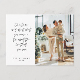 Cartão Postal Sentimental, Feliz Natal, Foto da Família