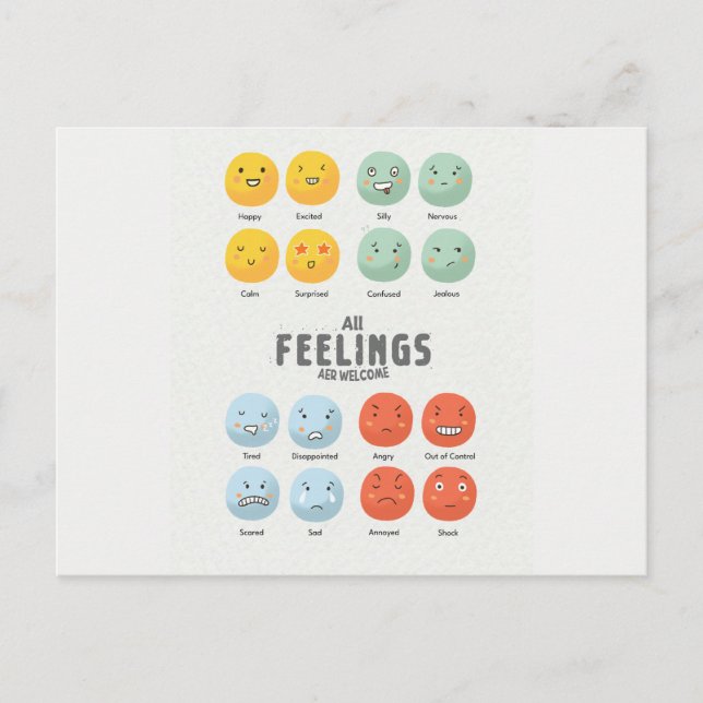 Cartão Postal Sentimentos de arte (Frente)