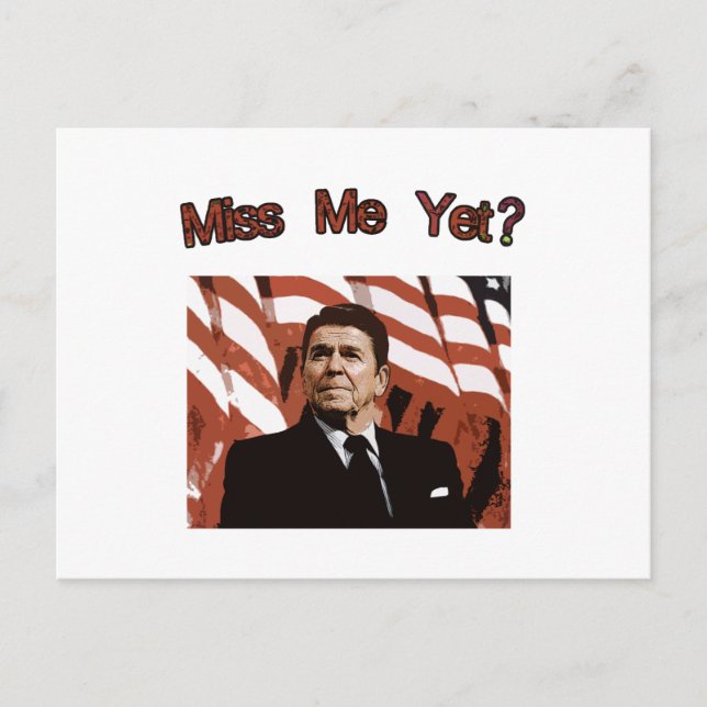 Cartão Postal Sentir Minha Falta?  Reagan Posterizado (Frente)