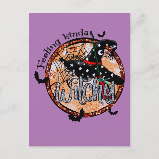 Cartão Postal Sentir-Se Testemunha - Chapéu das Bruxas do Hallow (Frente)