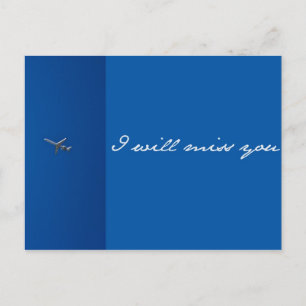 Cartão Postal Sentirei sua falta!