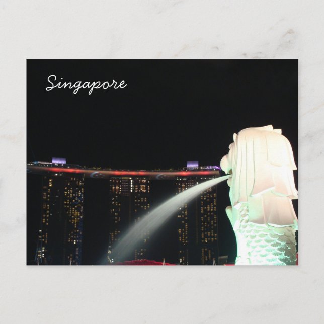 Cartão postal Sentosa Marina Bay Cingapura (Frente)