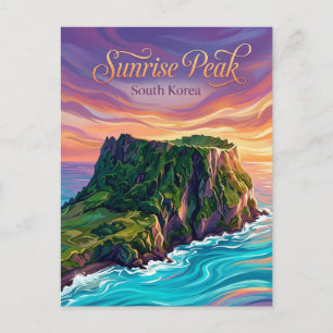 Cartão Postal Seongsan Ilchulbong Coreia do Sul