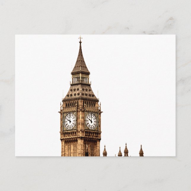 Cartão Postal Sepia Big Ben Tower (Frente)