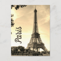 Sepia Eiffel Tower Paris Europa Viagem Foto: