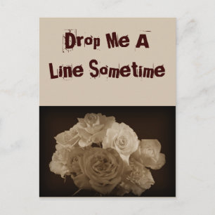 Cartão Postal Sepia Rose Bouquet