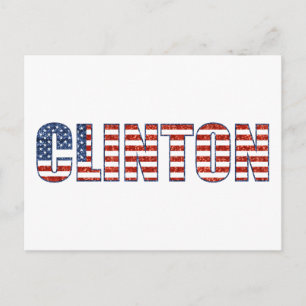 Cartão Postal sequin Clinton