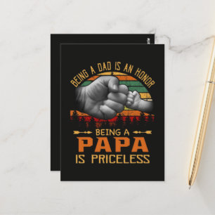 Cartão Postal Ser Pai É Uma Honra Ser Papai Não Tem Preço
