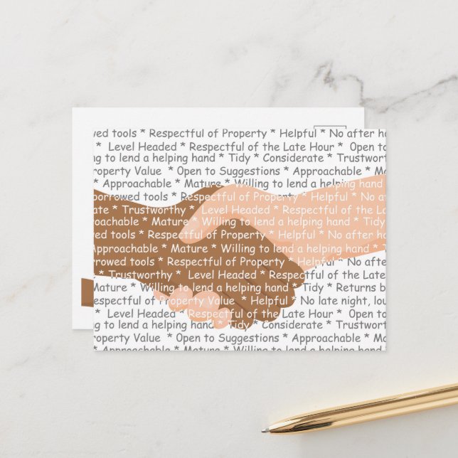 Cartão Postal Ser um bom vizinho (Frente/Verso In Situ)