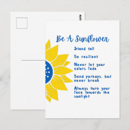 Cartão Postal Ser Uma Arte De Girassol Cores Da Ucrânia