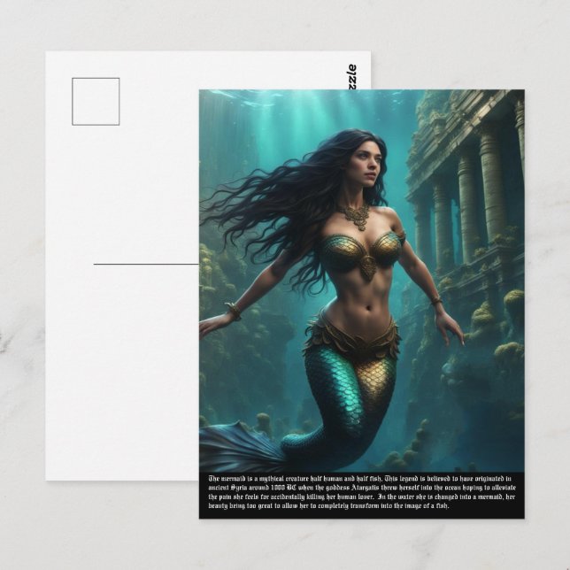 Cartão Postal Sereia (Frente/Verso)