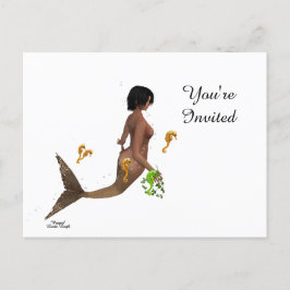 Cartão Postal Sereia Cuja Sereia É Com Cartão-Postal Para Cavalo
