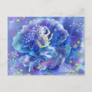 Cartão Postal Sereia e Criança