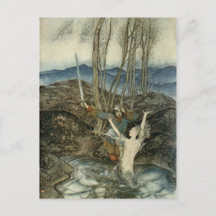 Cartão Postal Sereia e Espadarte